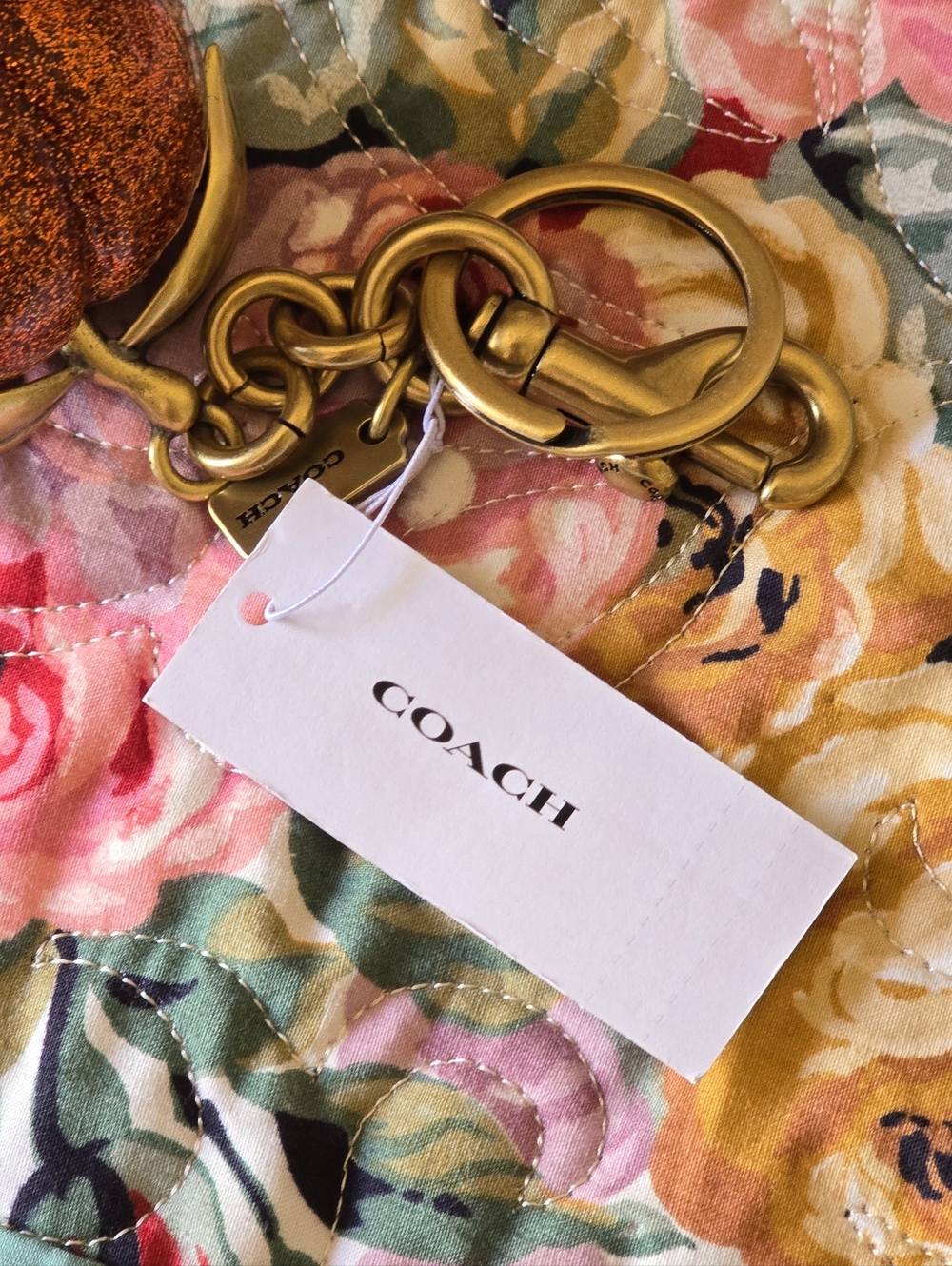 *NWT* COACH "The Summer I Turned Pretty" Peach Bag Charm - Picture 6 of 9